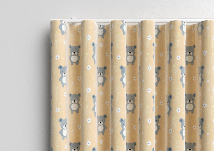 Teddy Trails, Cream - Made to Measure Curtains - Image 13